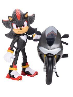 NEW Sonic 3 Shadow Articulated 5 inch Action Figure with Motorcycle